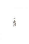 CHARM DE ALEACION DE METALES BAÑADO EN PLATA DE LEY CON FORMA DE LETRA N CON ARGOLLA Charm