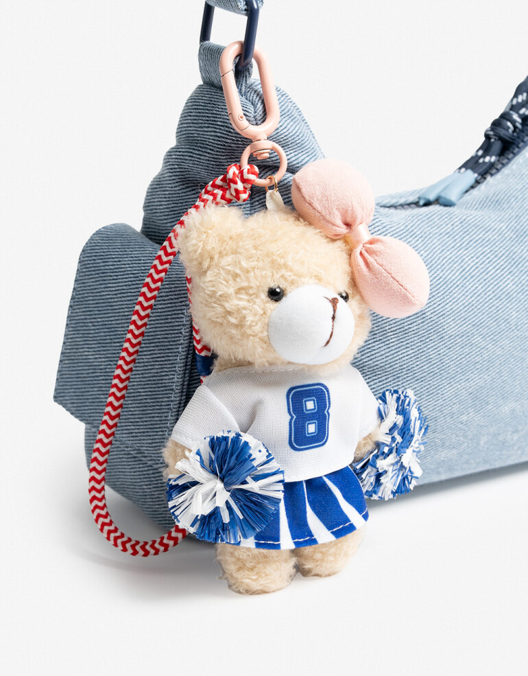 Rega Varios Llavero Y Bag Charm Oso Peluche - Combinacion Tricolor