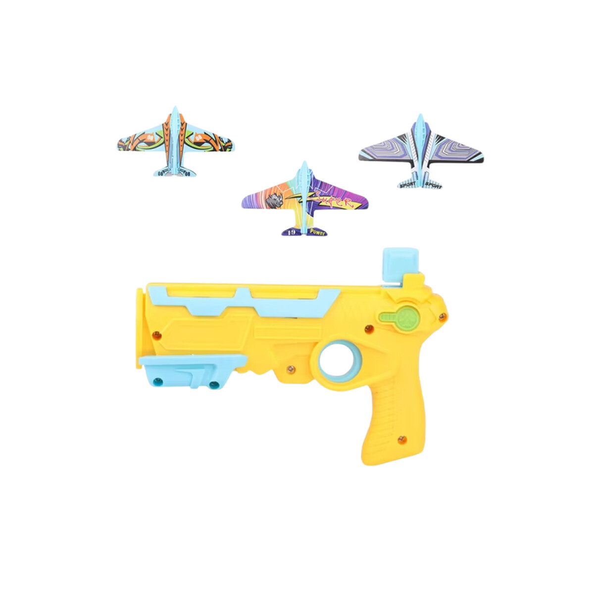 Pistola de juguete con lanzadores - Amarillo 