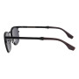 Lentes De Sol One Piece Redondo De Acero Inoxidable Negro/Negro