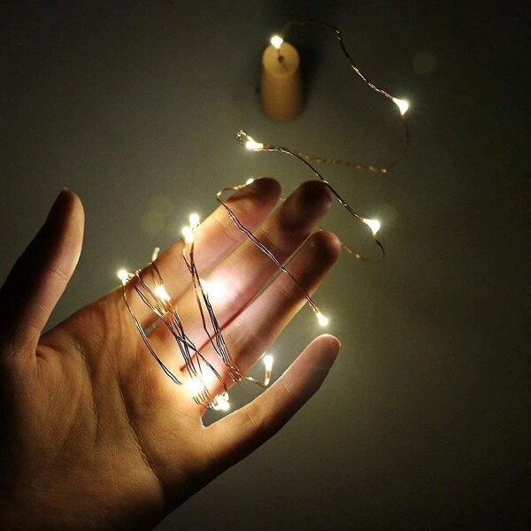 Guirnalda Luces Led Botella Vino Corcho 2 Metros Luz Cálida Variante Modelo Luz Cálida