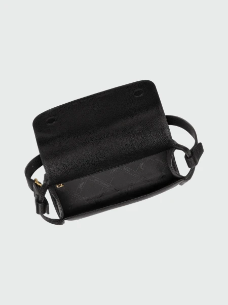 Longchamp - Bolso bandolera de cuero, Le Foulonné. Negro