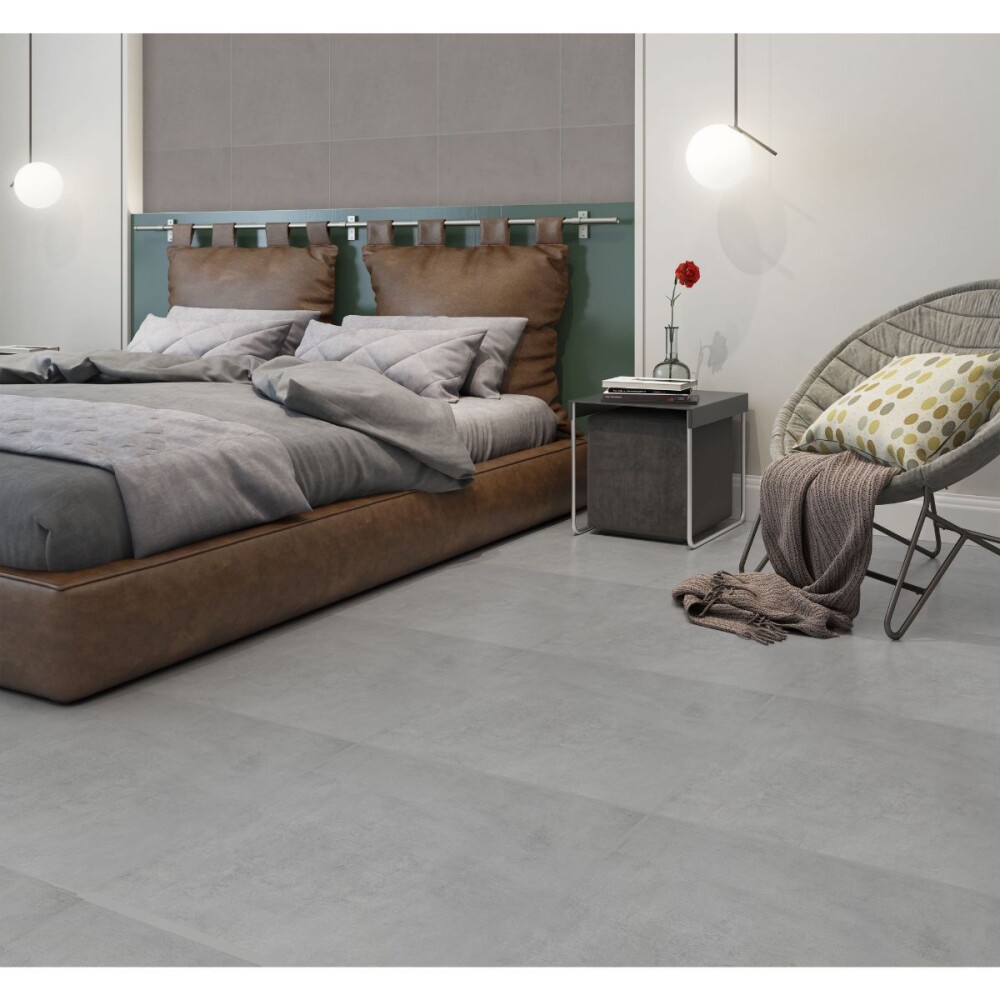 Cerámica para piso y pared Cement Dark 53x53cm Rectificado y Satinado Cerámica Para Piso Y Pared Cement Dark 53x53cm Rectificado Y Satinado