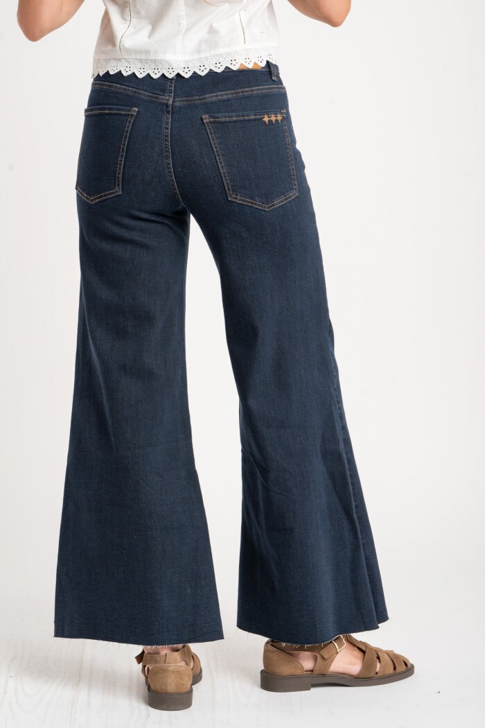 Jean Flared Wide Leg Denim