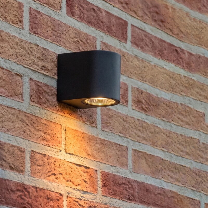 ARTEFACTO PARMA DECORATIVO PARA ADOSAR EN PARED UNIDIRECCIONAL PEQUEÑO Luminaria de Pared Parma Unidireccional Negra