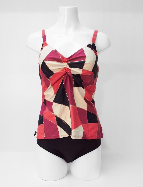 Tankini Estampado NEGRO/FUCSIA