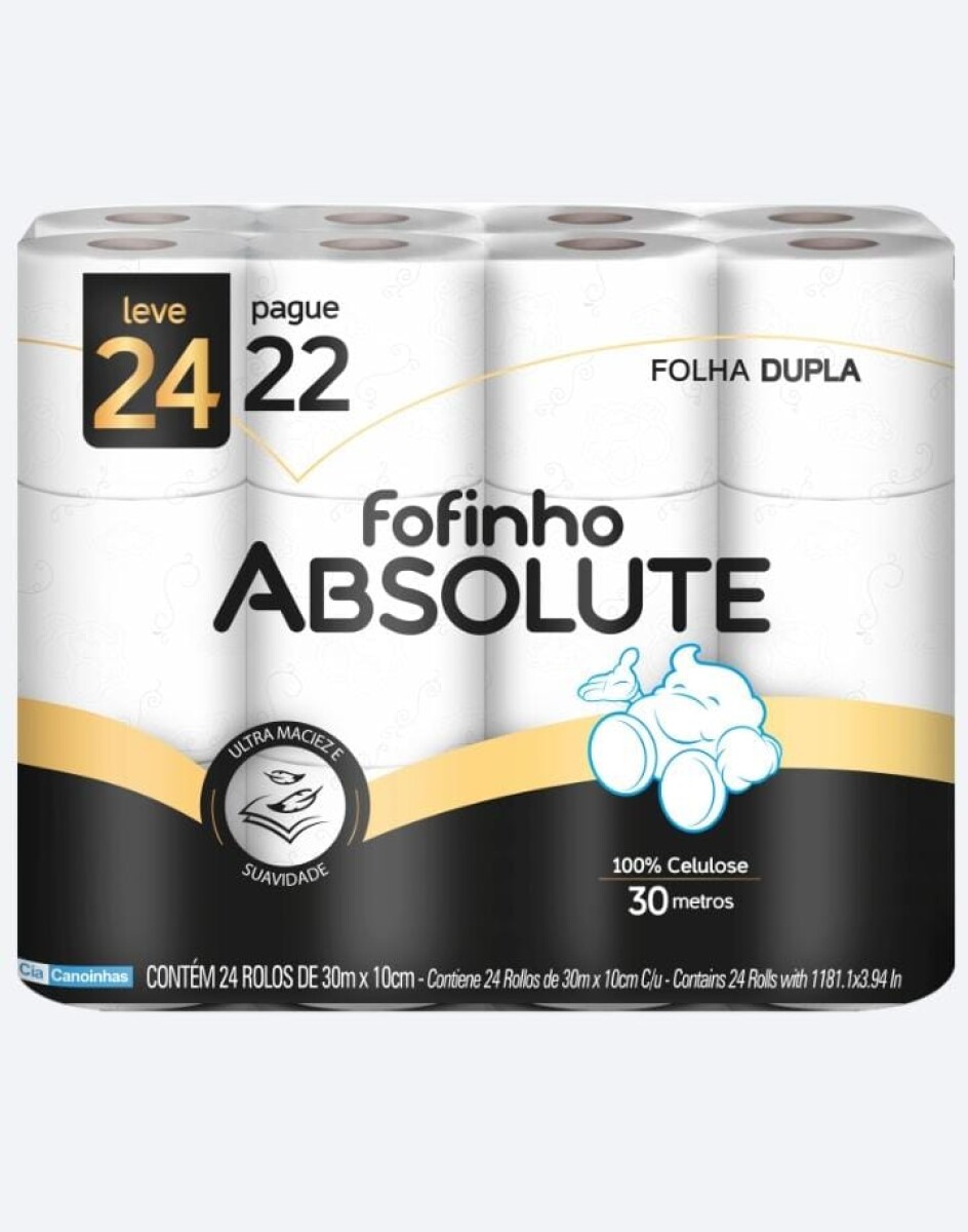 Papel Higienico Fofinho Absolute Doble Hoja 24x30mts 