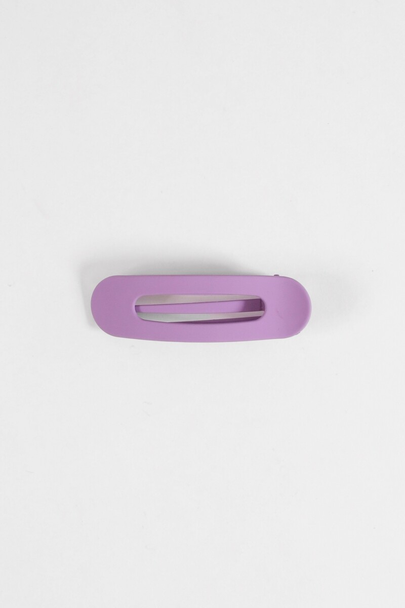 Broche tipo clip grande lila