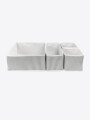 CAJA ORGANIZADORA RAYAS SET 4PCS GRIS