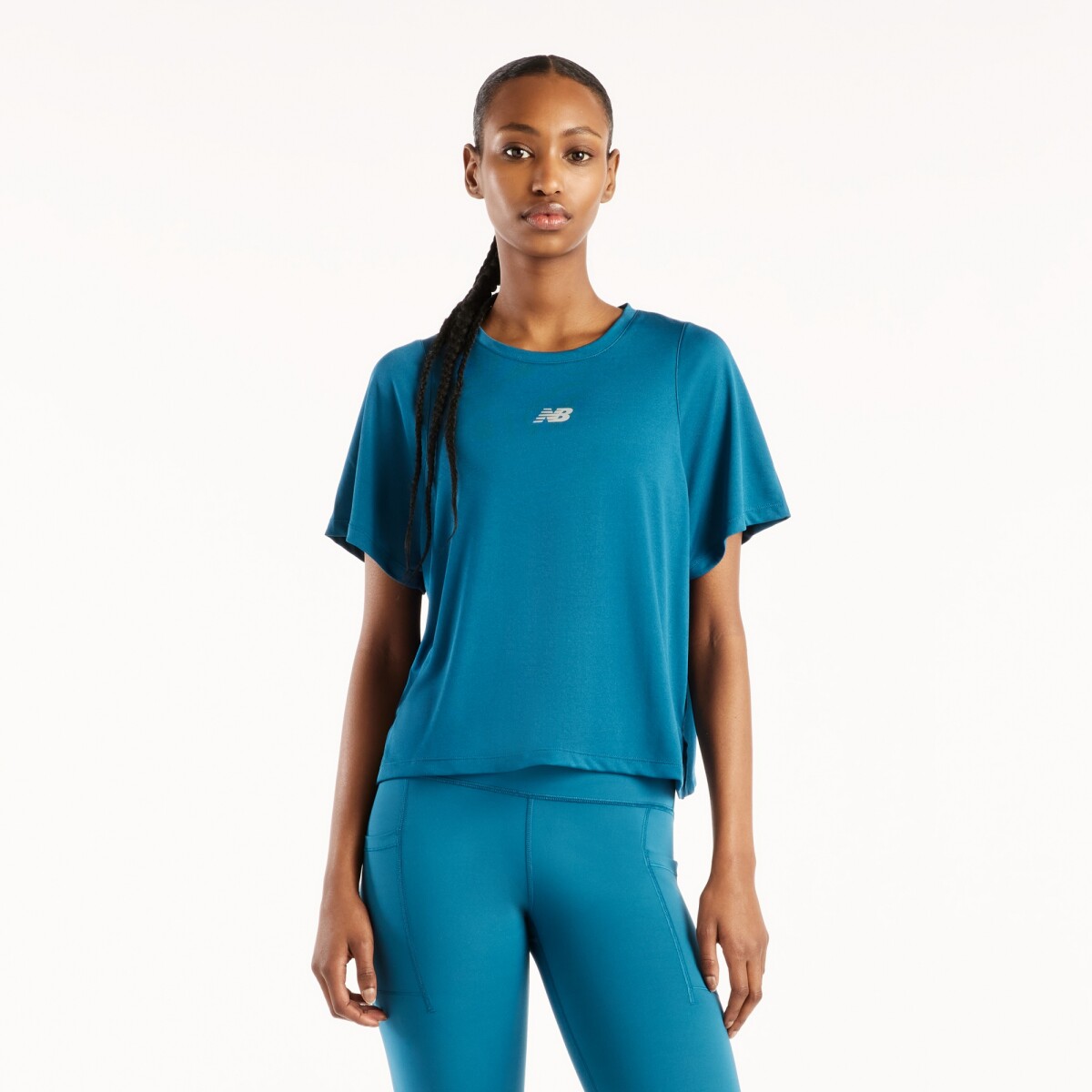 Remera New Balance de Dama -Infinity Propel- WT61A31KDSV - BLUE 