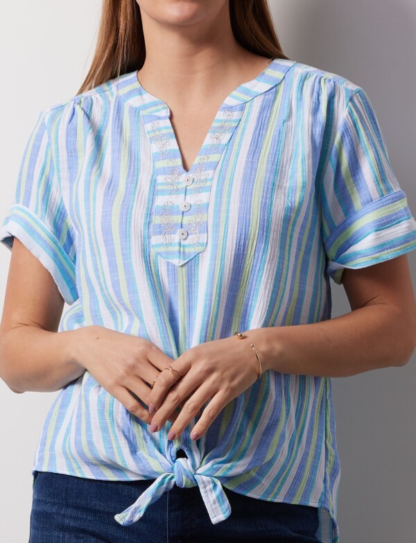 Blusa Bordado CELESTE/MULTI