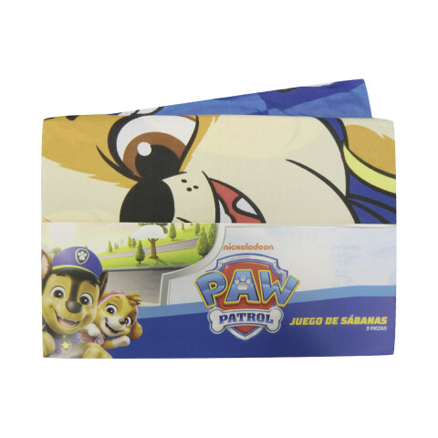 Juego Sábanas Infantil Paw Patrol Niño 1 Plaza 100% Microfibra AZUL OSCURO
