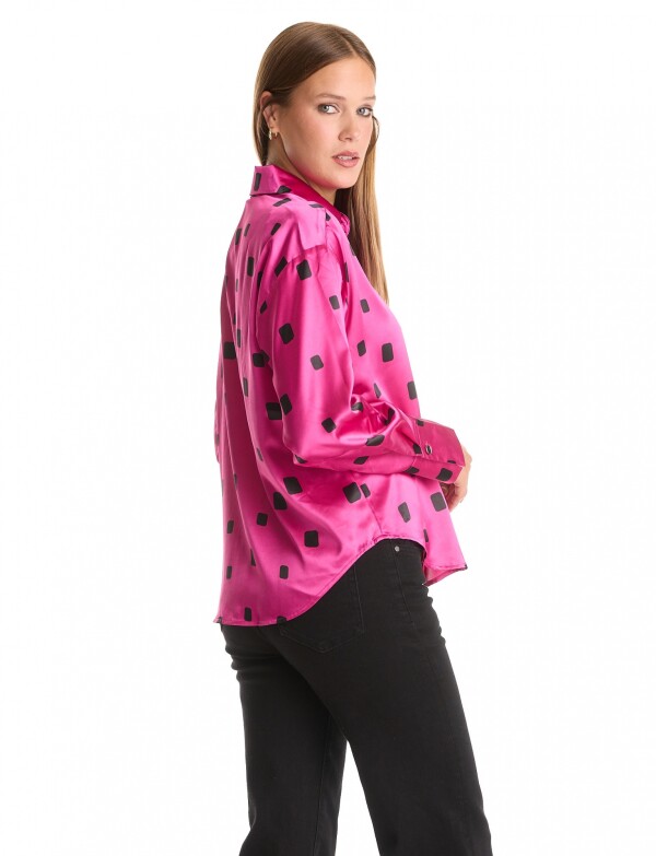 Camisa Satén FUCSIA