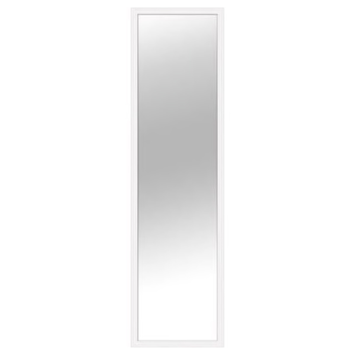 Espejo rectangular de pared simil madera - Blanco 