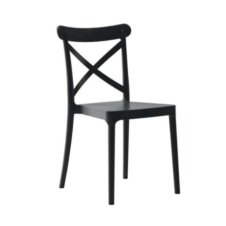 Silla Cruceta de polipropileno ZJ09 Negro