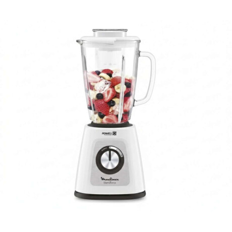 Licuadora Moulinex Blendforce Jarra Vidrio + Vaso 800W Color Blanco