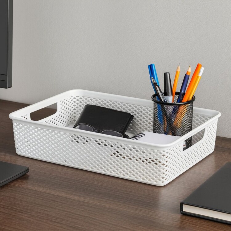 CANASTO ORGANIZADOR LINEA BLANCO 39 CM Blanco