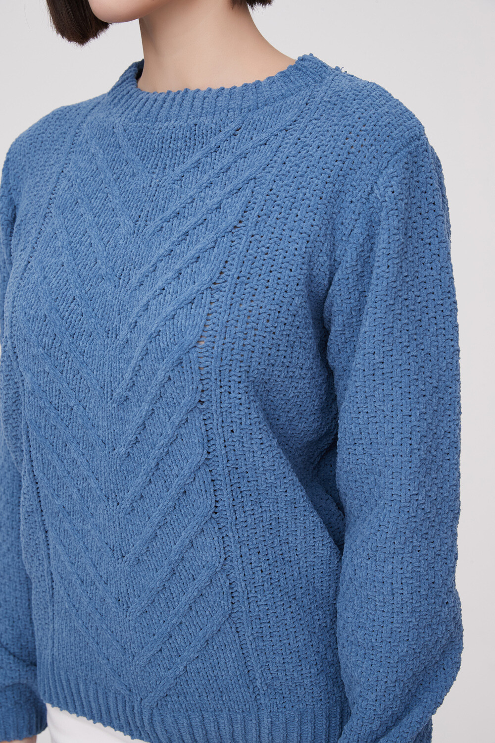 Sweater Allora Azul Grisaceo