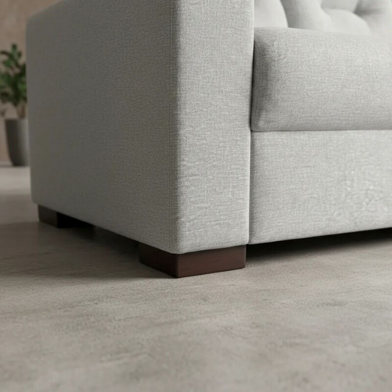 SOFA 2 CUERPOS - TAPIZADO TELA GRIS CLARO SOFA 2 CUERPOS - TAPIZADO TELA GRIS CLARO