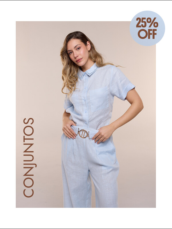 H4 - 25 OFF conjuntos - lino - blusas y pantalones - sets