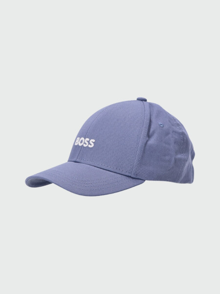 HUGO BOSS Gorra de Algodón Twill con Logo Bordado Celeste
