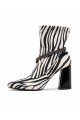 Bota Euro Animal Print / Cebra Negro