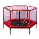 Cama Elástica Infantil Con Red De Seguridad 140 X130cm Rojo