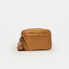 Bandolera Haze en cuero graneado Biscuit Niquel