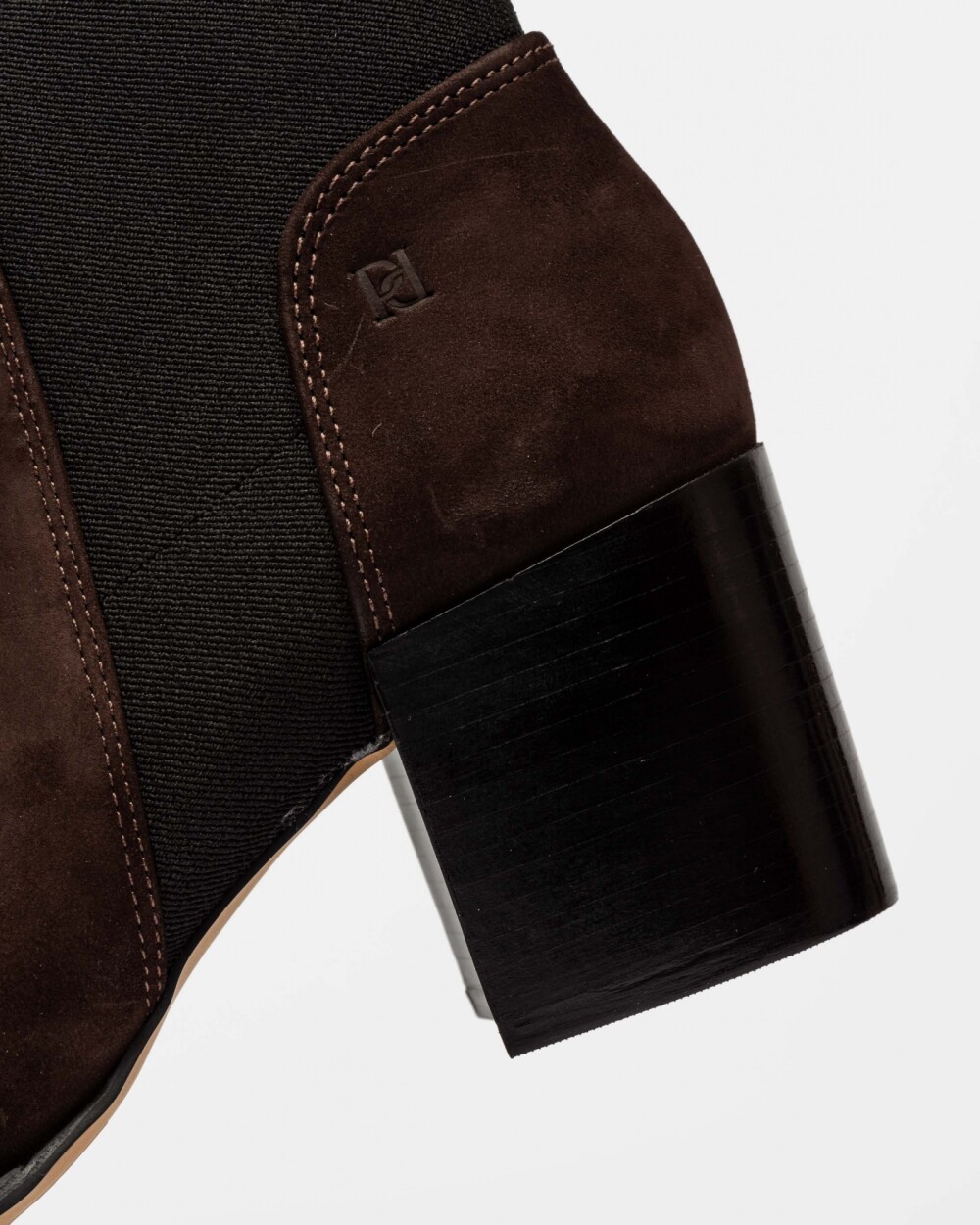 Bota Caña Baja June En Cuero Nobuk Marron