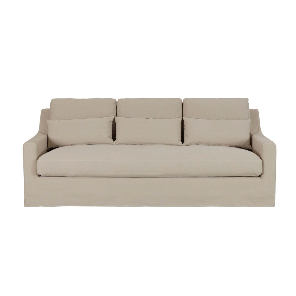 SOFÁ 3 CUERPOS TELA VERDE SINGAPUR KHAKI