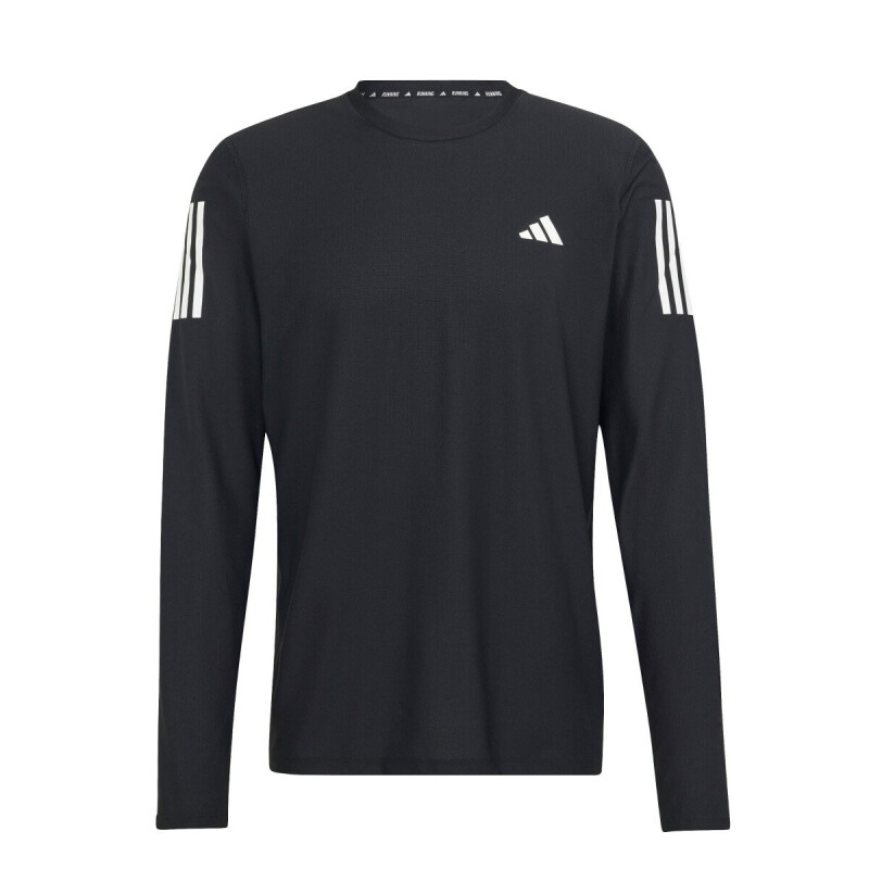 Remera de Hombre Adidas Own The Run M/Larga Negro - Blanco