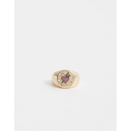 Anillo Con Corazón Dorado Dorado