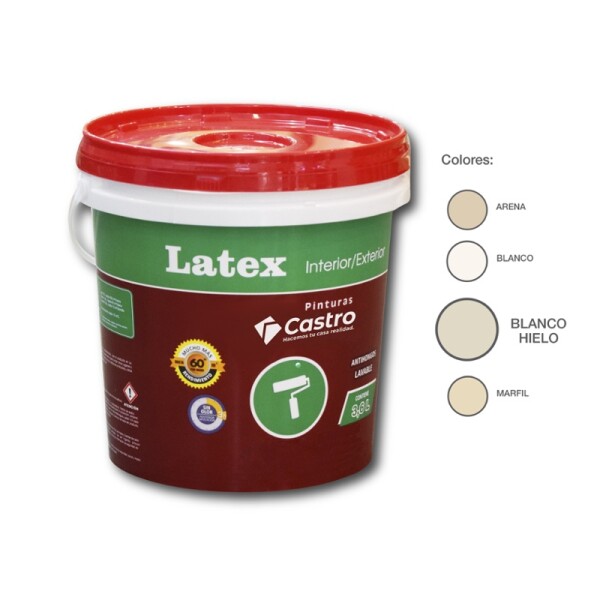 PINTURA CASTRO LATEX INTERIOR / EXTERIOR COLOR BLANCO HIELO 3.6 LTS Pintura Castro Latex Interior / Exterior Color Blanco Hielo 3.6 Lts
