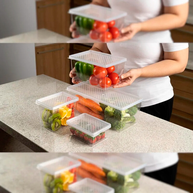 Set x3 Caja organizadora multiuso G 2,9L TRANSPARENTE