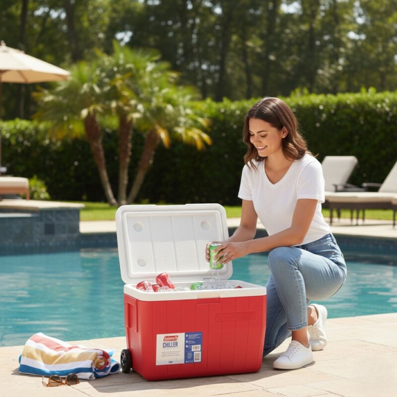 CONSERVADORA 48QT COLEMAN ROJO Unica