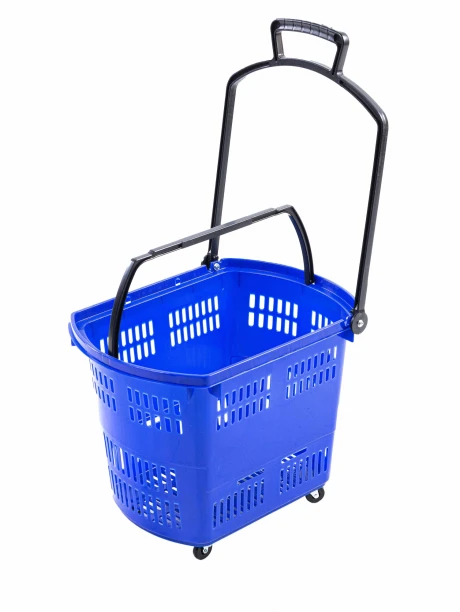 Carro Cesto Supermercado Azul Carro Cesto Supermercado Azul