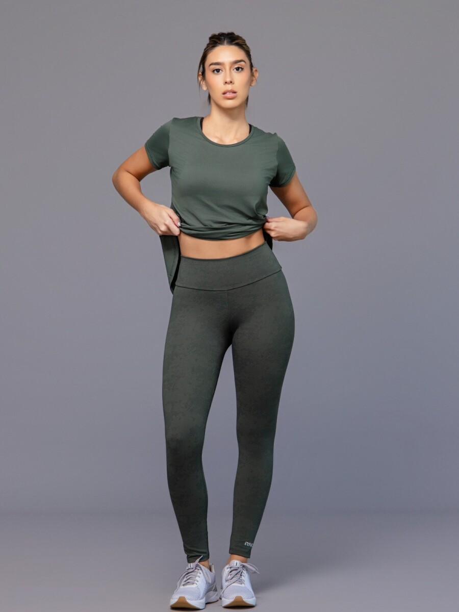 Legging Estampado. - Verde Estampado. 