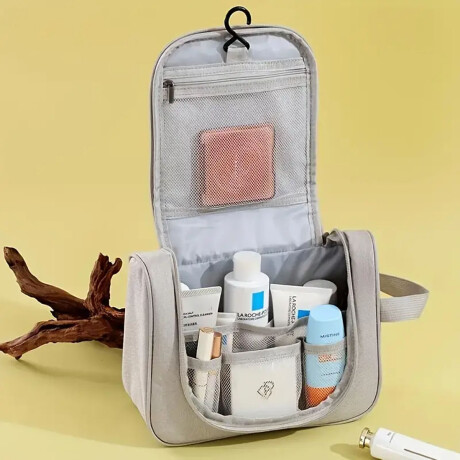 Neceser Organizador Colgante de Viaje p/Maquillaje Cosmética Gris