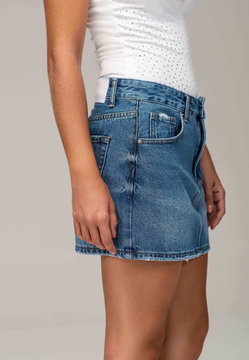 POLLERA JEANS Azul Oscuro