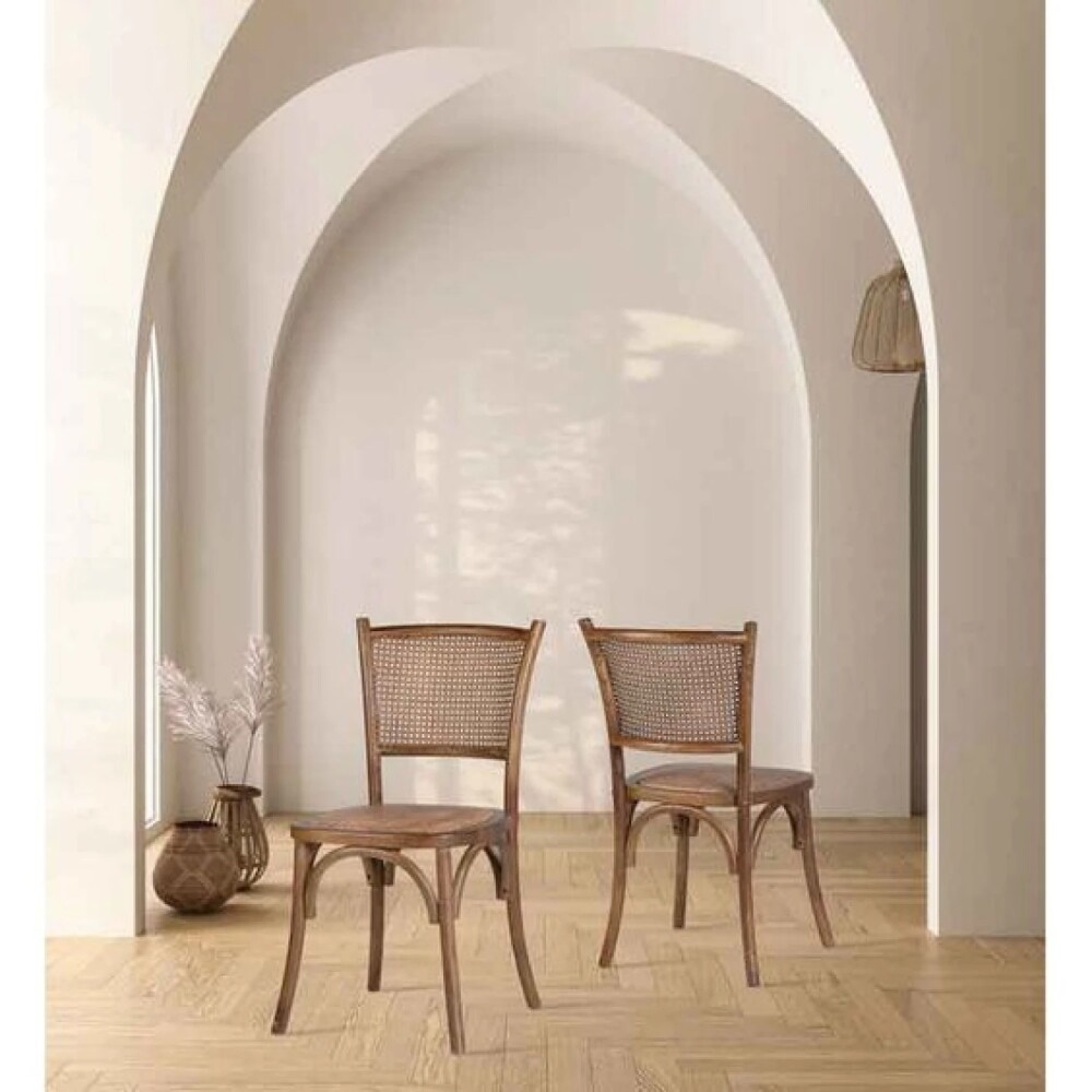 Silla Clasica - Madera y Rattan Natural Silla Clasica - Madera y Rattan Natural