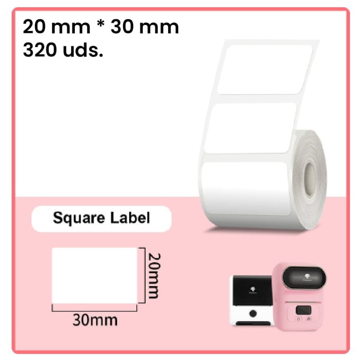 Etiqueta 20mm*30mm blanca impresora M110 320 uds. 