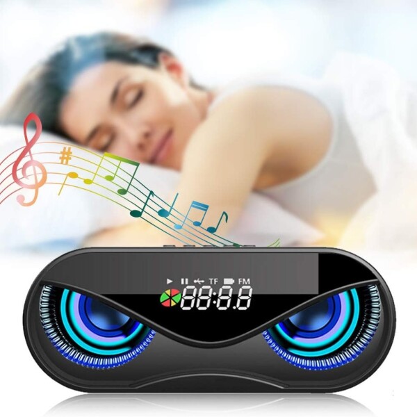 Reloj Parlante Despertador Radio Luminoso Recargable Alarma Color Variante Negro