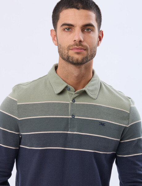 POLO PIQUE RAYADA Verde