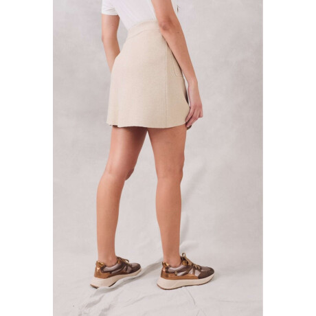 Falda Botones Beige Melange