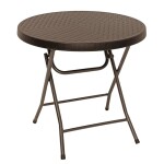 MESA REDONDA PLEGABLE RATTAN • 70x75cm MESA REDONDA PLEGABLE RATTAN • 70x75cm
