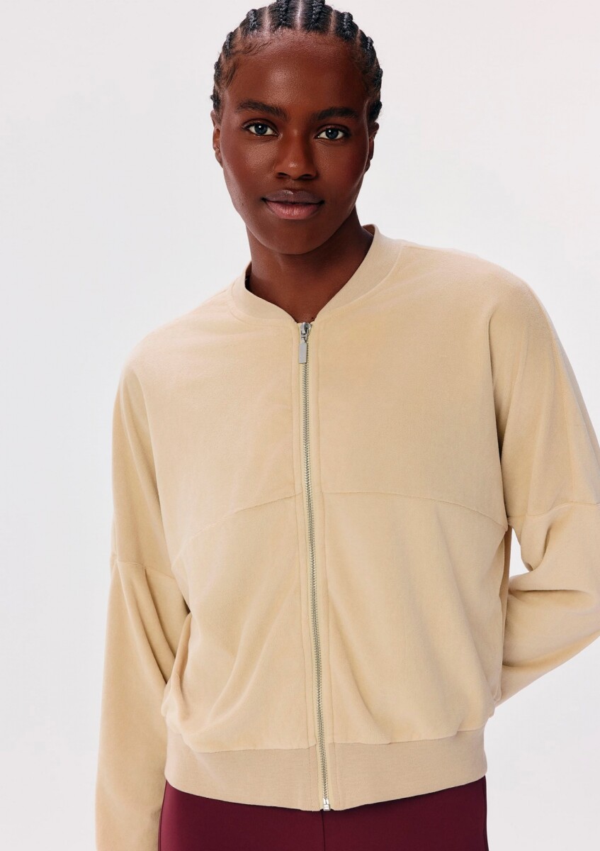 CAMPERA DE FELPA - BEIGE 