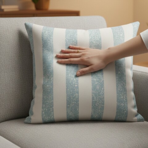 Almohadón Decorativo 45x45 cm - Franjas 02 – Cojín Suave para Cama y Living Almohadón Decorativo 45x45 cm - Franjas 02 – Cojín Suave para Cama y Living