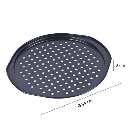 Asadera Antiadherente Pizza Crocante Ø34x2Cm Baker's Secret Negro