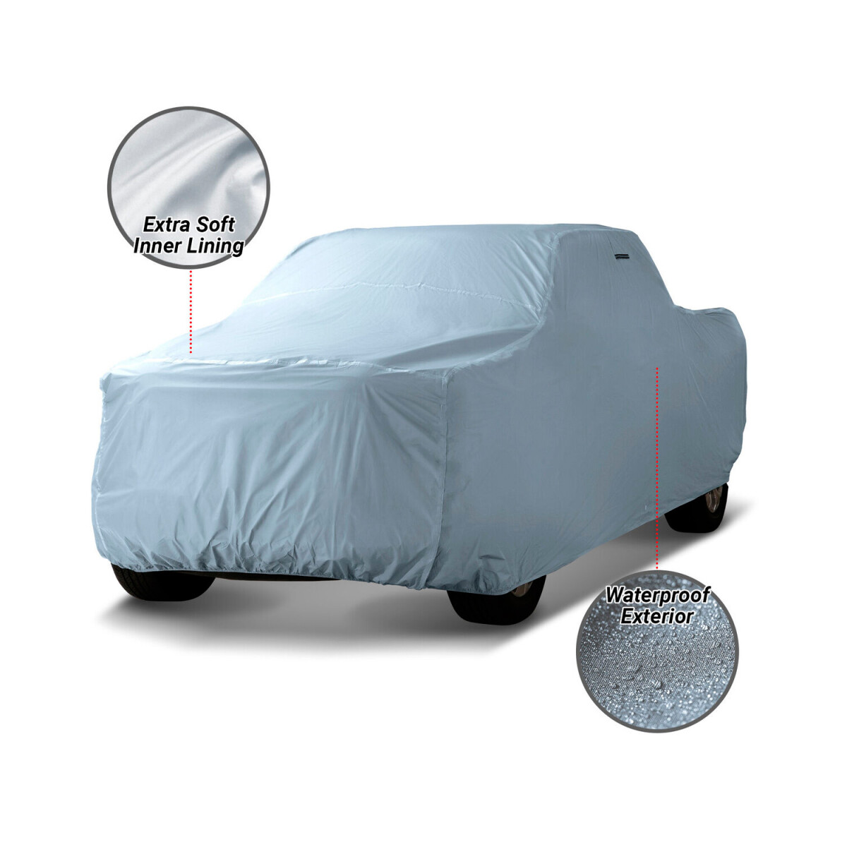 CUBRE AUTO - CAMIONETA PICK UP MEDIANO TALLE M 540X190X180CM WESTON 