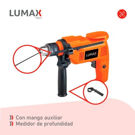 Taladro con percutor Lumax 600W Naranja claro